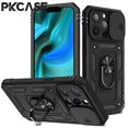 thumbnail image 1 of PKCASE Push Window Phone Case For iPhone 16 15 14 Pro Max 360 Degree Rotate Stand Shockproof Cover For iPhone 13 14 15 Plus tzw, 1 of 1