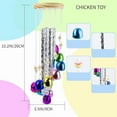thumbnail image 4 of NCBFHRB Chicken Toys for Coop, Chicken Wind Chime Enrichment Toys, Hanging Chick Peck Toy with 4 Aluminum Tubes 11 Bells, Chicken Musical Coop Accessories, Coop Toys for Hens Chicks Poultry, 4 of 5