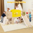 thumbnail image 4 of Gymax 7-in-1 Toddler Slide Set Wooden Castle-Shaped Entertainment Activity Center, 4 of 10
