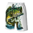 thumbnail image 4 of Logiee Big bass fish Print Mens Swim Trunks Quick Dry Board Shorts,Breathable Hawaii Beach Shorts Swimwear Bathing Suits-Small, 4 of 6