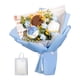 thumbnail image 3 of Ramo de flores de ganchillo terminado, artificial, 35 x 27 cm, bendición eterna, decoración de mesa para el día de la madre, multiusos Azul, 3 of 8