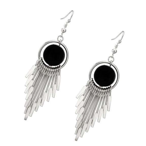 LABSERRON 1 Pair Round Hanging Earrings for Women Metal Material Hanging Function 7.5X2X0.2In