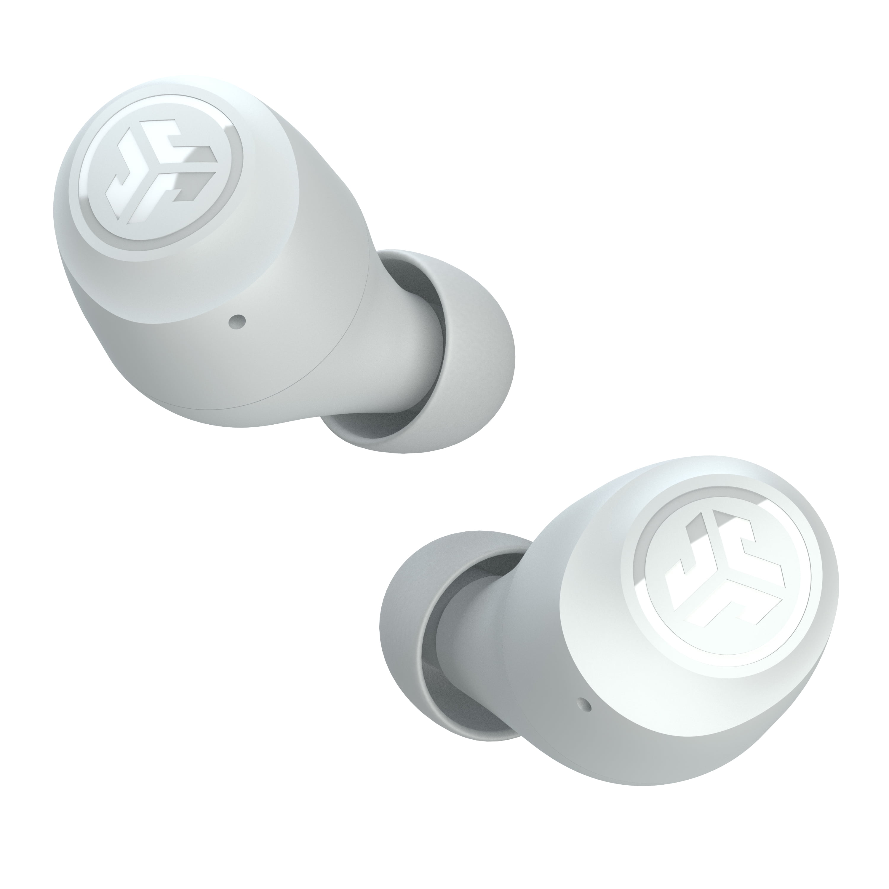 JLab Go Pop+ True Wireless Earbuds, Cloud White, Bluetooth 5.3, Dual Connect, IPX4, Be Aware Mode, Custom Sound & Controls via App