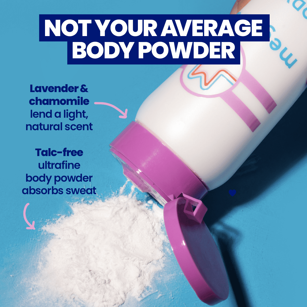 Megababe Body Dust Sweat-Absorbing Powder, Talc-Free, Lavender & Aloe, 6 oz
