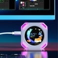thumbnail image 3 of Écran Rond Mini 2,1 Pouces IPS, Écran Secondaire pour Ordinateur, Thème Dynamique DIY Refroidisseur d'Eau Écran USB RGB GPU CPU Affichage de Température, Écran Secondaire pour Boîtier PC, 3 of 7