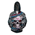 thumbnail image 3 of Sudadera con capucha informal de otoño para hombre, sudadera con cremallera, sudadera holgada gótica, sudadera con capucha con estampado de calavera genial, ropa de calle Harajuku para hombre, 3 of 5
