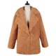 thumbnail image 3 of Abrigo esponjoso de invierno para mujer, chaqueta corta gruesa de piel sintética de manga larga Irfora Beige/M, 3 of 7