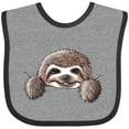 thumbnail image 3 of Inktastic Kiniart Sloth Boys or Girls Baby Bib, 3 of 4