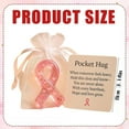 thumbnail image 3 of Breast Cancer Awareness Pocket Hug - Flat Acrylic Ribbon Keychain With Encouragement Card, Inspirational Gift For Women, Survivor Support Token, 3 of 7