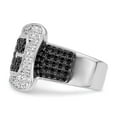 thumbnail image 3 of Solid 925 Sterling Silver CZ Cubic Zirconia Buckle Anniversary Ring Band Size 6, 3 of 6