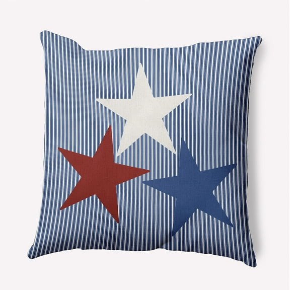 Simply Daisy 16" x 16" USA Colors Decorative Throw Pillow, Nautical Navy (1 count)