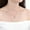 White gold chain with pendant, variant on Fashionable 925 Sterling Silver Cross Necklace For Women With Diamond Infinity Heart Clasp Elegant Versatile High-End Feel