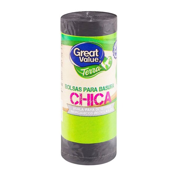 Bolsas para basura Great Value terra chicas 24 pzas
