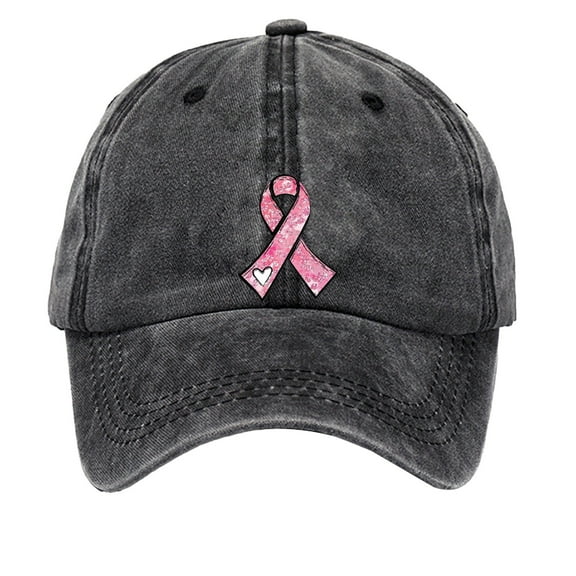 Audhol Hats for Women Washed Cotton Printed Hat To Make Old Retro Baseball Cap Soft Top Love Hat Hat Black A