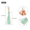 thumbnail image 2 of 10pcs Borlas de Cuero PU, Charm de Borla de 6" con Gancho Giratorio para Hacer Joyería (Verde Claro), 2 of 6