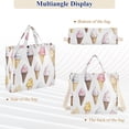 thumbnail image 6 of FORMRS Womens Corduroy Tote Bag Crossbody Shoulder Handbag with Pocket, Ice Cream Pattern, 6 of 7