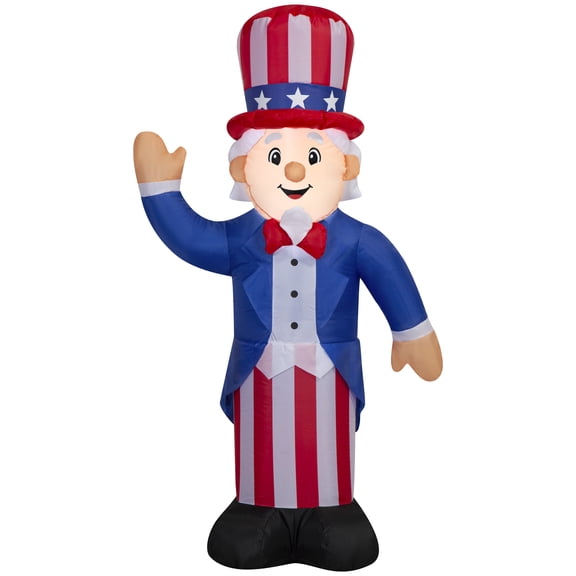 Uncle Sam Airblown Yard Inflatable, Multicolor, 48", Patriotic by Way To Celebrate