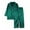 Green, variant on Summer Kids Girl Pure Color Imitate Silk Long Sleeve Blouse Pants Sleepwear Suit,4-10 Years