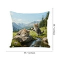thumbnail image 3 of Beautynvta Christmas Pillow Cover, 18x18 Inch, Outdoor Small Cat Pattern Decorative Throw Pillow Case, Soft Fabric Holiday Cushion Cover for Sofa Coush Bed Home Decor, 3 of 6