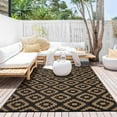 thumbnail image 6 of Funslane 8x10' Outdoor Rug, Reversible Plastic Patio Rugs with Storage Bag, Portable Modern Waterproof Outside Carpet for Camping, Balcony Deck Backyard, Black & Brown, 6 of 9