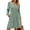 Light Green, variant on Fantaslook Fall Dresses for Women Square Neck Long Sleeve Dresses Casual Babydoll Sweater Dress