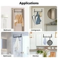thumbnail image 4 of BUSATIA Over The Door Hook,Over Door Towel Rack with 6-Dual Coat Hooks,Door Hanger,Door Coat Hanger,Over The Door Coat Rack,Door Hooks for Hanging Clothes,Back of Door,Black, 4 of 7