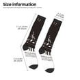thumbnail image 4 of Zufioo Piano Keys With Musical Notes Print Long High Thigh Socks Knee-High Warm Stocking Women Boot Sock Leg Warmer High Socks for Daily Wear, Cosplay, 4 of 6