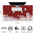 thumbnail image 5 of Long Mouse Pads for Desk,Red Christmas Snowflake Pattern Desk Mats on Top Of Desks, Desk Mouse Pad Extra Large with 3mm Non-Slip Base and Stitched Edge for Gaming,Office,Work,Home 47.3x23.6in, 5 of 5