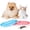 2 Pieces Pet Bowl, variant on 2-Piece Set Pet Food Bowl, Essential Cat Dog Bowls. Plastic Double Pet Food & Water Bowls. Non-Spill Eating Drinking Bowls Suitable for Cats & Dogs. Pink and Light Blue