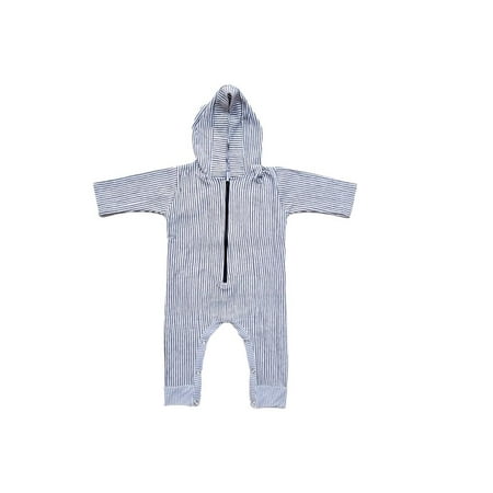 

Baby Girls Boys Autumn Romper Long Sleeve Zipper Hooded Jumpsuit Infant Casual One-piece Clothes