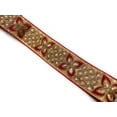 thumbnail image 5 of Gold embroidered sequin mirror work trim 2.3”wide, sold by the yard (Orange), 5 of 10