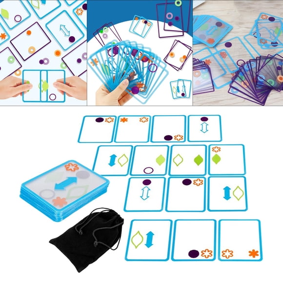 Juguetes de pensamiento lógico Swish Hugo Juego de cartas superpuestas Negro