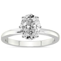 IGI Certified 4 Carat Oval Shape Lab Grown Diamond Engagement Ring | 14K White Gold | Malissa Solitaire Diamond Ring | FG-VS1-VS2 Quality Friendly Diamonds