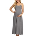 thumbnail image 2 of PBFRDSJ Women's Maternity Cami Dresses Sleeveless Backless Casual Dress Spaghetti Strap Flowy Loose Long Sundress, 2 of 9