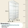thumbnail image 3 of Covered Living Storage Shelving unit cover see through PVC, fits racks 36"Wx18"Dx72"H all clear PVC, Cover Only, 3 of 9