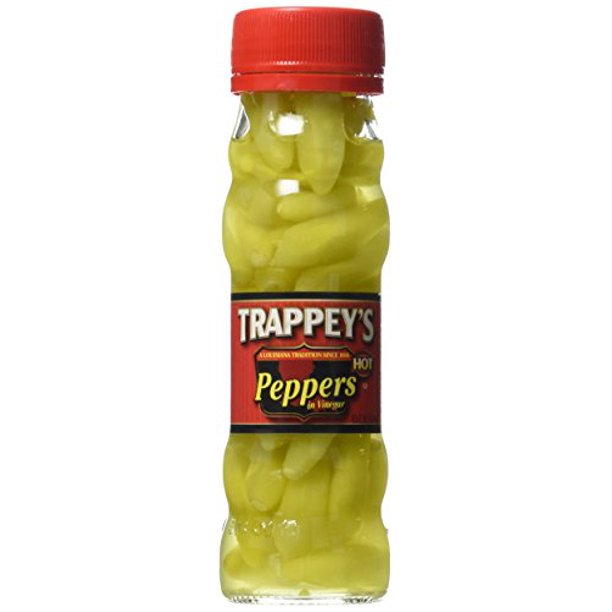 Trappey's Peppers in Vinegar, Hot, 4.5 oz, (3 pack)