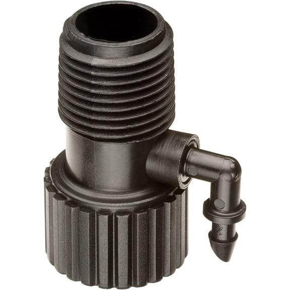 Rain Bird RISMAN1S Drip Irrigation Riser Adapter Drip and Sprinkler Watering, 1/2" Female Pipe Thread x 1/2" Male Pipe Thread x 1/4" Barbed End