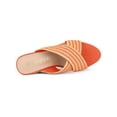 thumbnail image 4 of BLISSFUL STEP Sandales Compensées à Plateforme pour Femmes à Brides Croisées Orange 9, 4 of 7