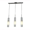 thumbnail image 1 of Access Lighting 50548-BS-CLOP Dezi 3 Light Brushed Steel Pendant Ceiling Light, Clear Opal, 1 of 1