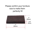 thumbnail image 2 of Uxcell 8 Pack Felt Furniture Pad Square 1" Feet Floor Protector for Chair Table Leg, 2 of 7
