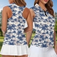thumbnail image 3 of Uorisanigo Hawaiian Palm Tree Couple Matching Outfit Mens Golf Shirts Size XS Quick-Dry Short Sleeve Sports Tops and Golf Shirts for Women 1/4 Zip Up Collared Workout Tank Tops, 3 of 8
