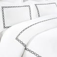 thumbnail image 4 of Superior Chain Links Embroidered Cotton Duvet Cover Set, King/California King, White/Black, 4 of 11