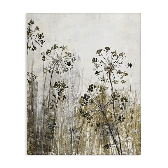 Stupell Industries Daffodil Silhouettes Meadow Plants & Flowers Painting Wrapped Canvas Art Print Wall Art, 16 x 20