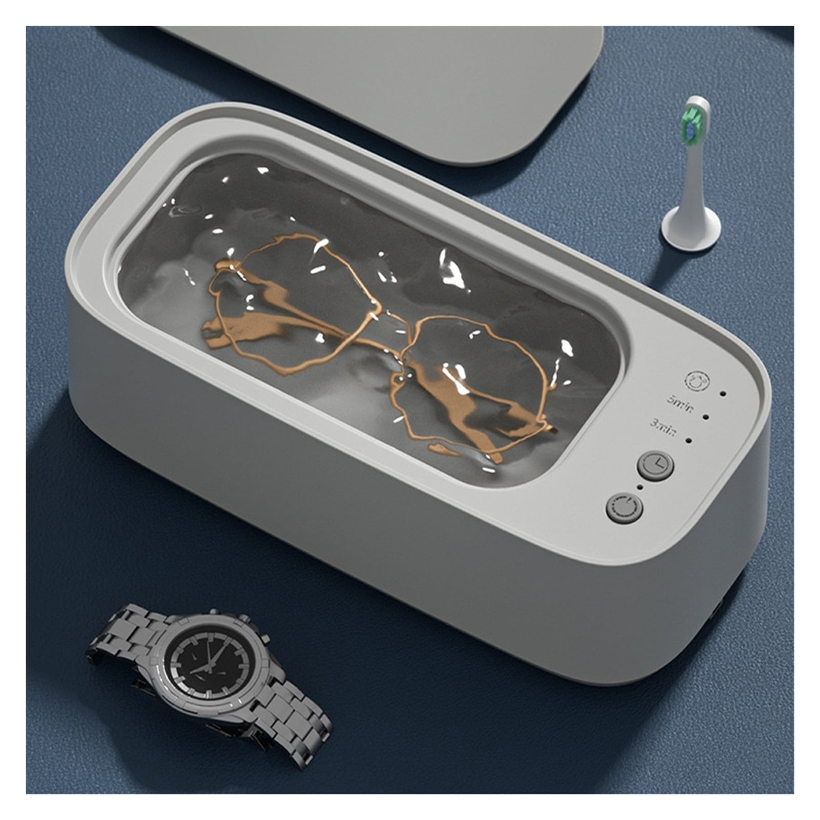 Portable Ultrasonic Cleaning Machine 45KHZ High Frequency Vibration Cleaner 360° Timing Washing