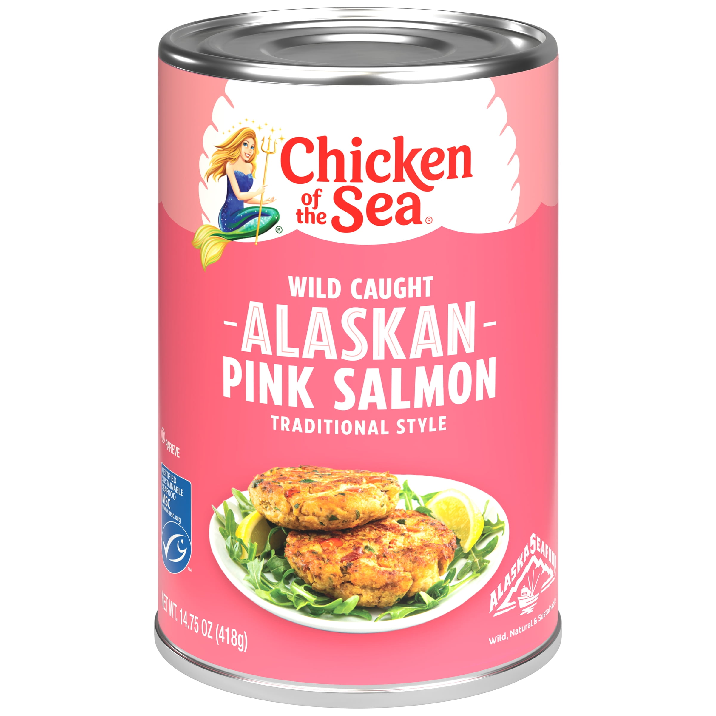 (12 pack) Chicken of the Sea Wild Caught Alaskan Pink Salmon, Traditional Style 14.75 oz