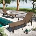 thumbnail image 2 of Pellebant  2PCS Patio Aluminum Adjustable Chaise Lounge Chair Brown, 2 of 5