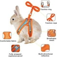 thumbnail image 5 of Rabbit Harness and Leash Set, Double Buckle Bunny Harness with Reflective Strips Soft Breathable Mesh Vest Harness for Rabbits Walks Accessories, 5 of 6