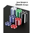 thumbnail image 2 of HEITOK 1000-Piece Poker Set with Denominations, 11.5g Weighted Chips, 5 Dice, 2 Decks, Aluminum Case, for Texas Hold'em & Blackjack., 2 of 8