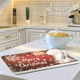 thumbnail image 2 of Christmas Dish Drying Mat Red Brown Snowflakes White Tree Wood Christmas Dish Drainer Mat for Kitchen Counter Drying Mat 16 x 18 Inch Absorbent Microfiber Dish Mat, 2 of 7