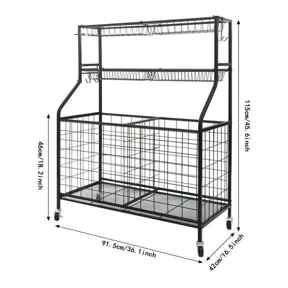 Garage Sports Equipment Organizer, Ball Storage Rack, Toy Storage Rack